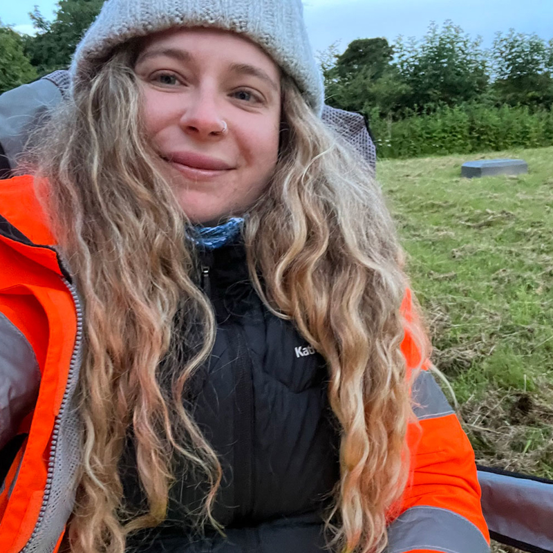 Jess Graham at dawn during a bat survey near Glasgow