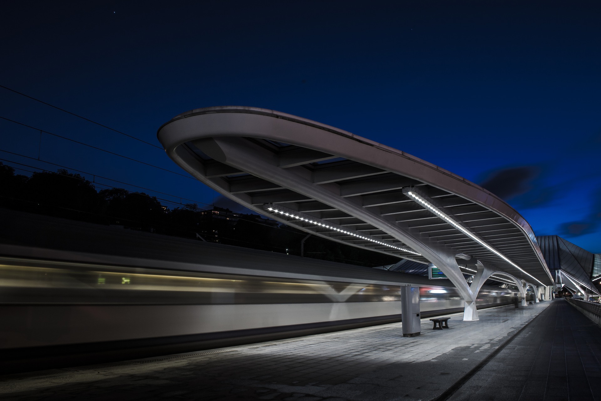 A mock-up image of a cross rail platform