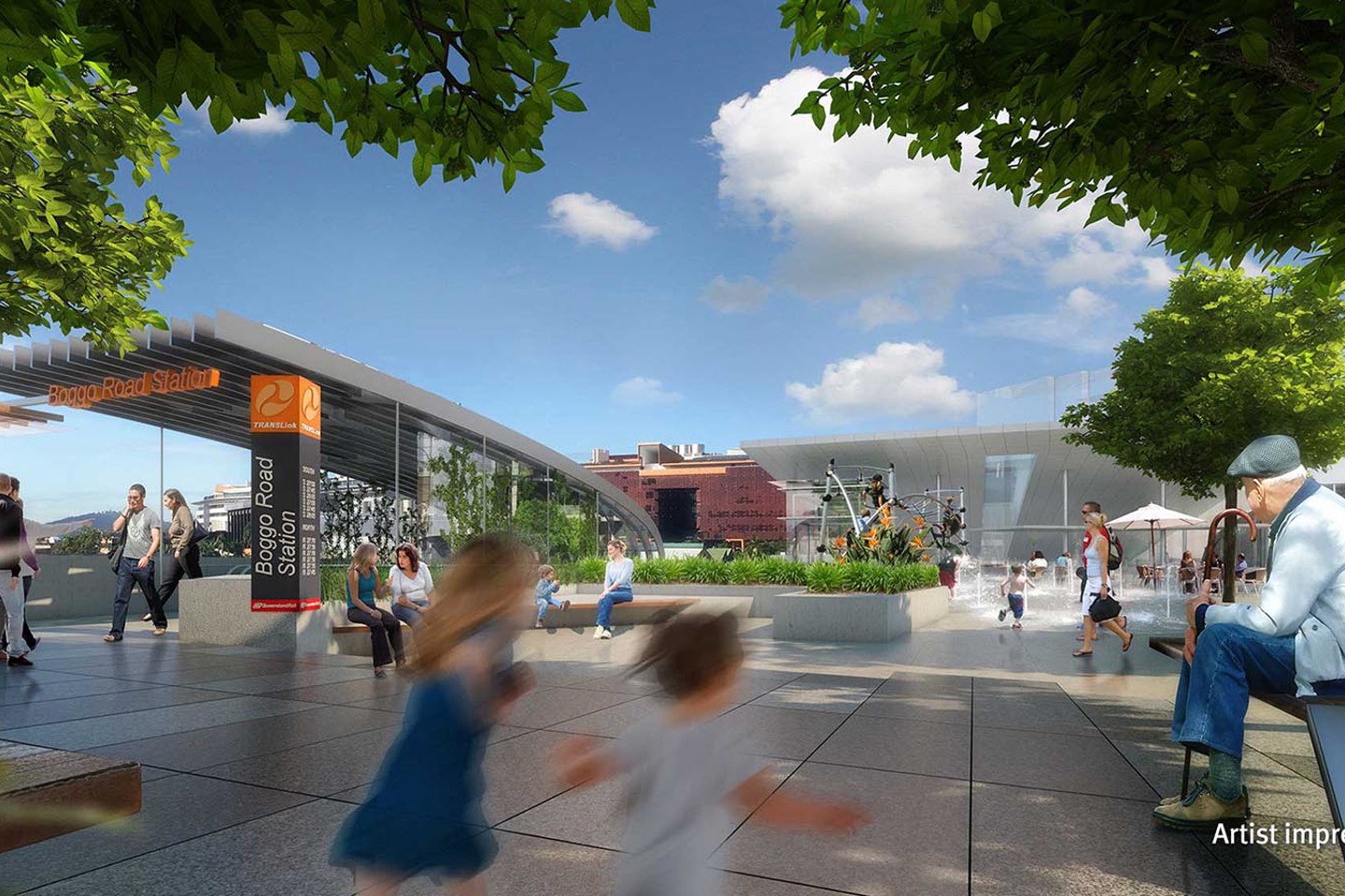 Cross River Rail  - artist's impression of Boggo Road Station