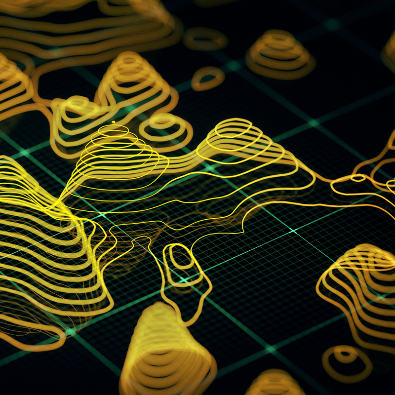 Abstract shapes and 3D map grip