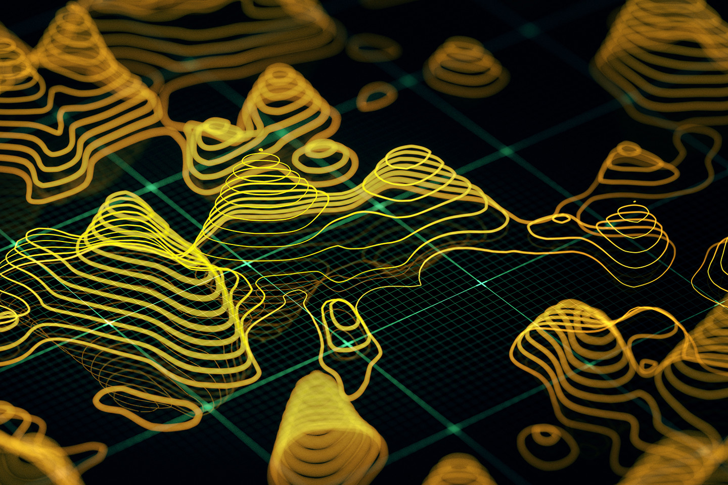 Abstract shapes and 3D map grip