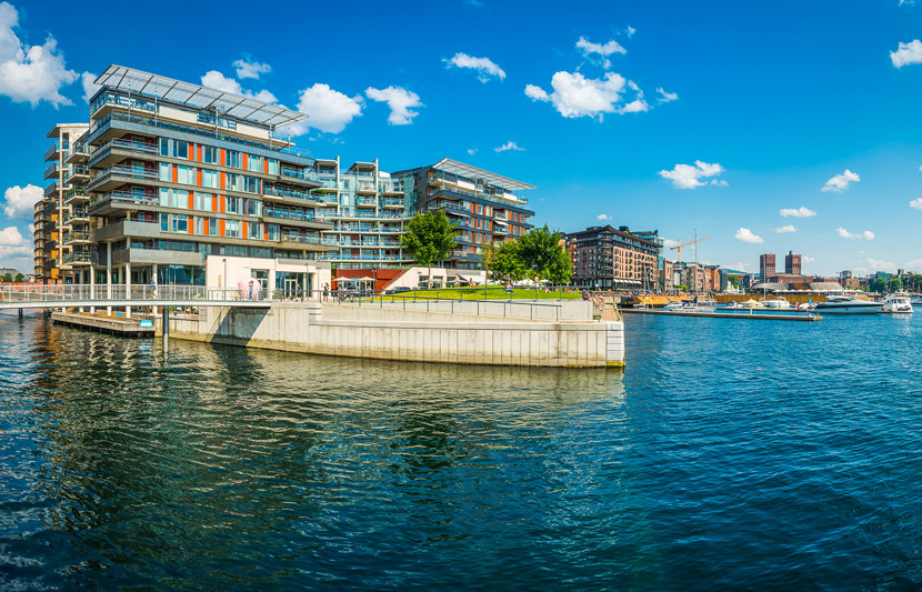 Modern waterfront development