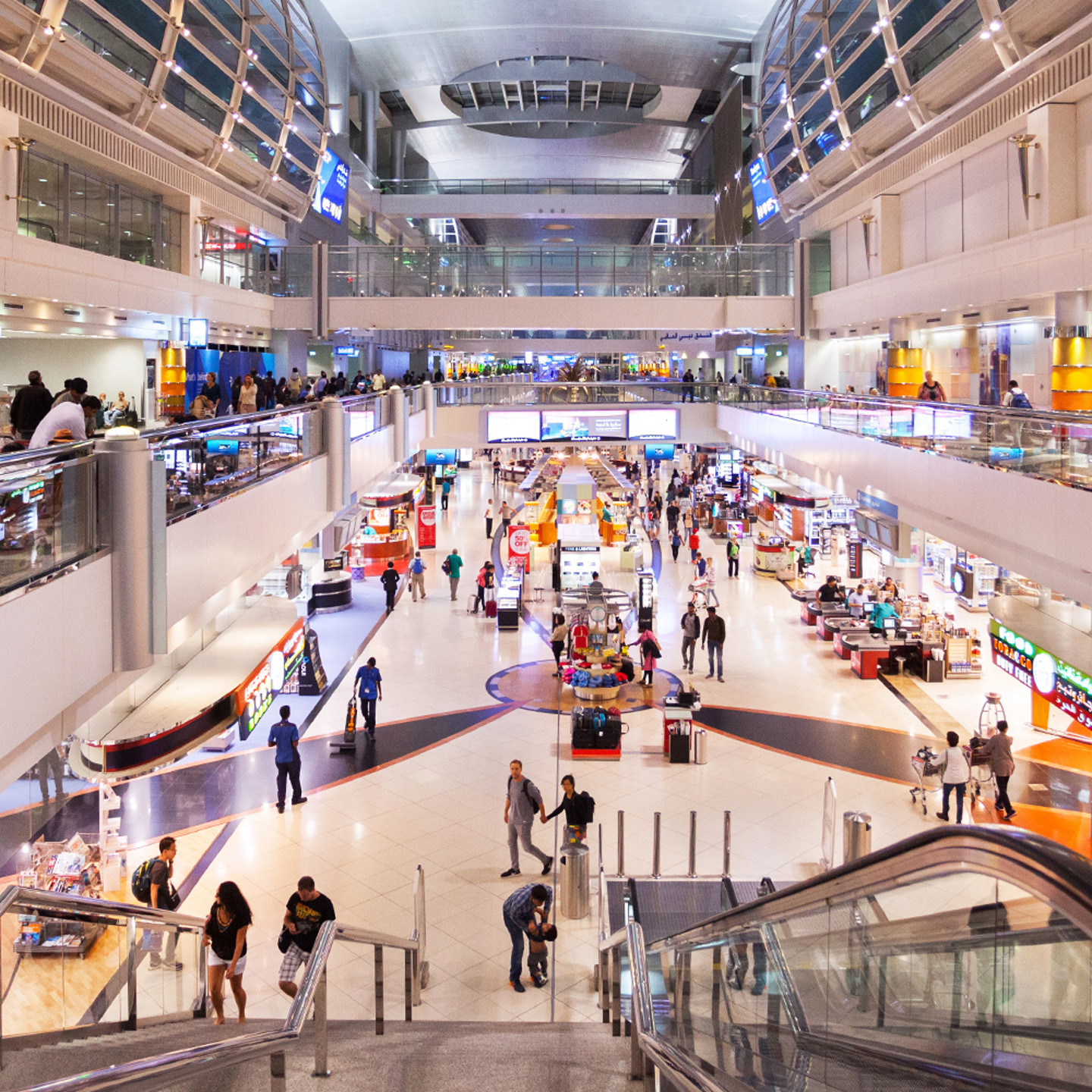 View of a busy and modern shopping centre