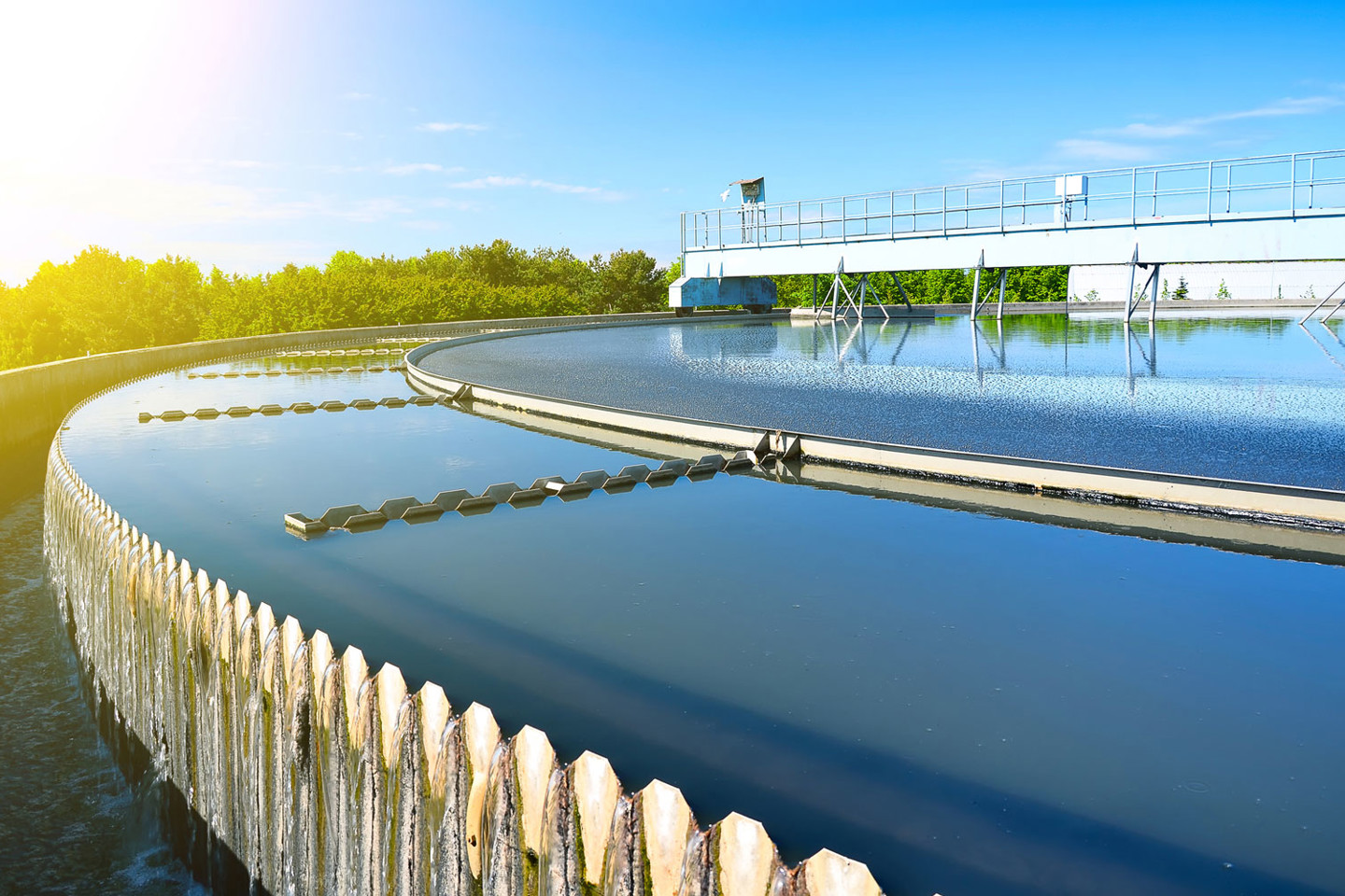 Modern urban wastewater treatment plant