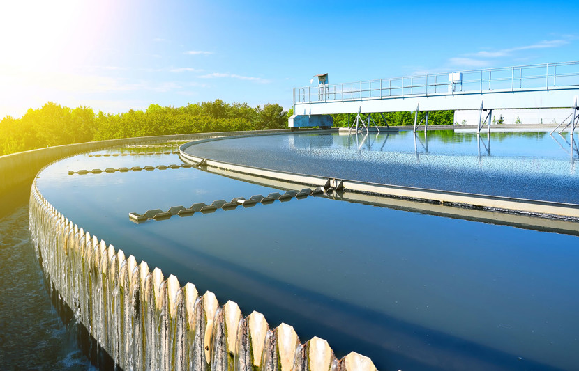 Modern urban wastewater treatment plant