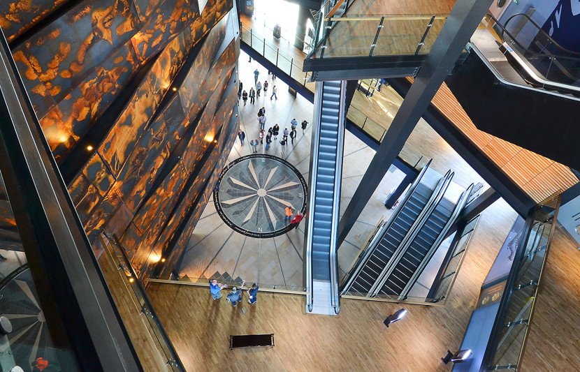 Titanic Belfast aerial shot of interior