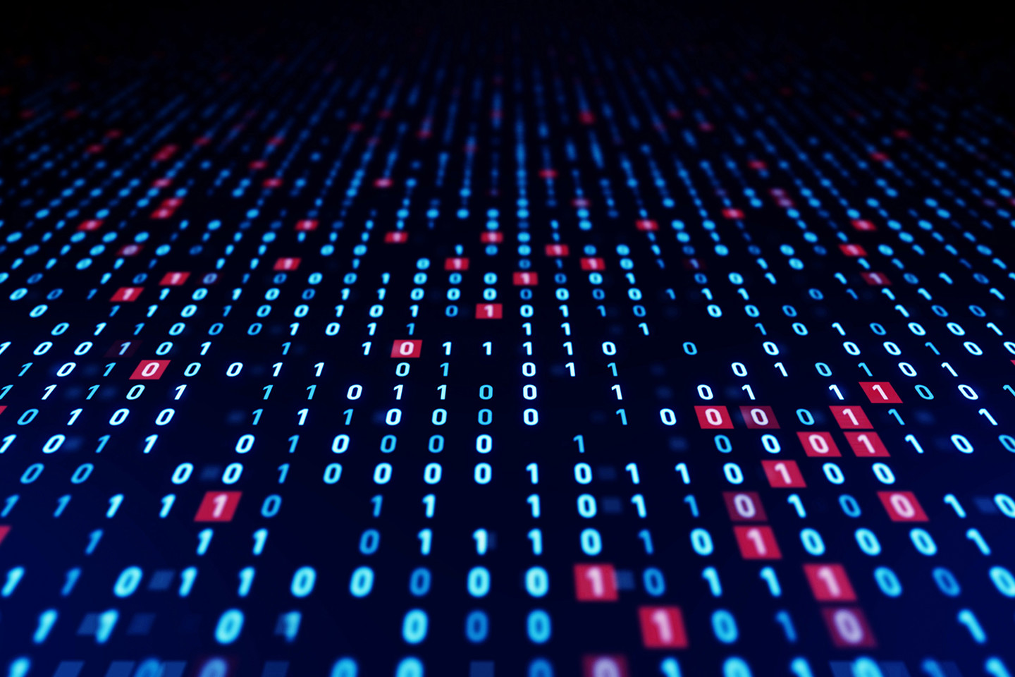 Binary data on a screen