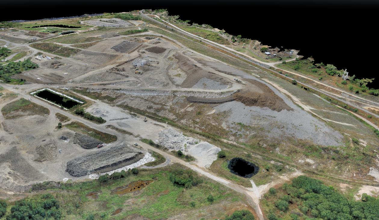 Aerial shot of Townsville City Council Landfill site