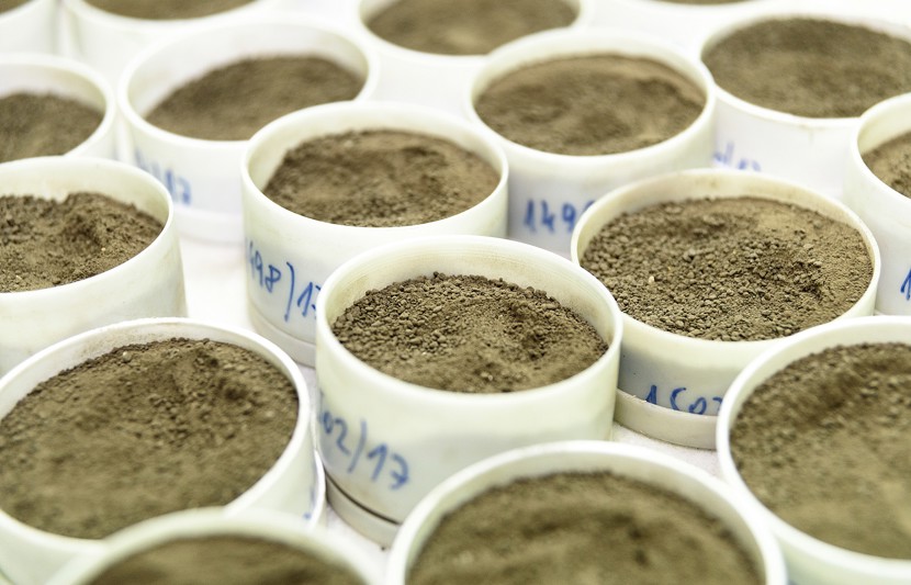 Soil samples ready for lap testing