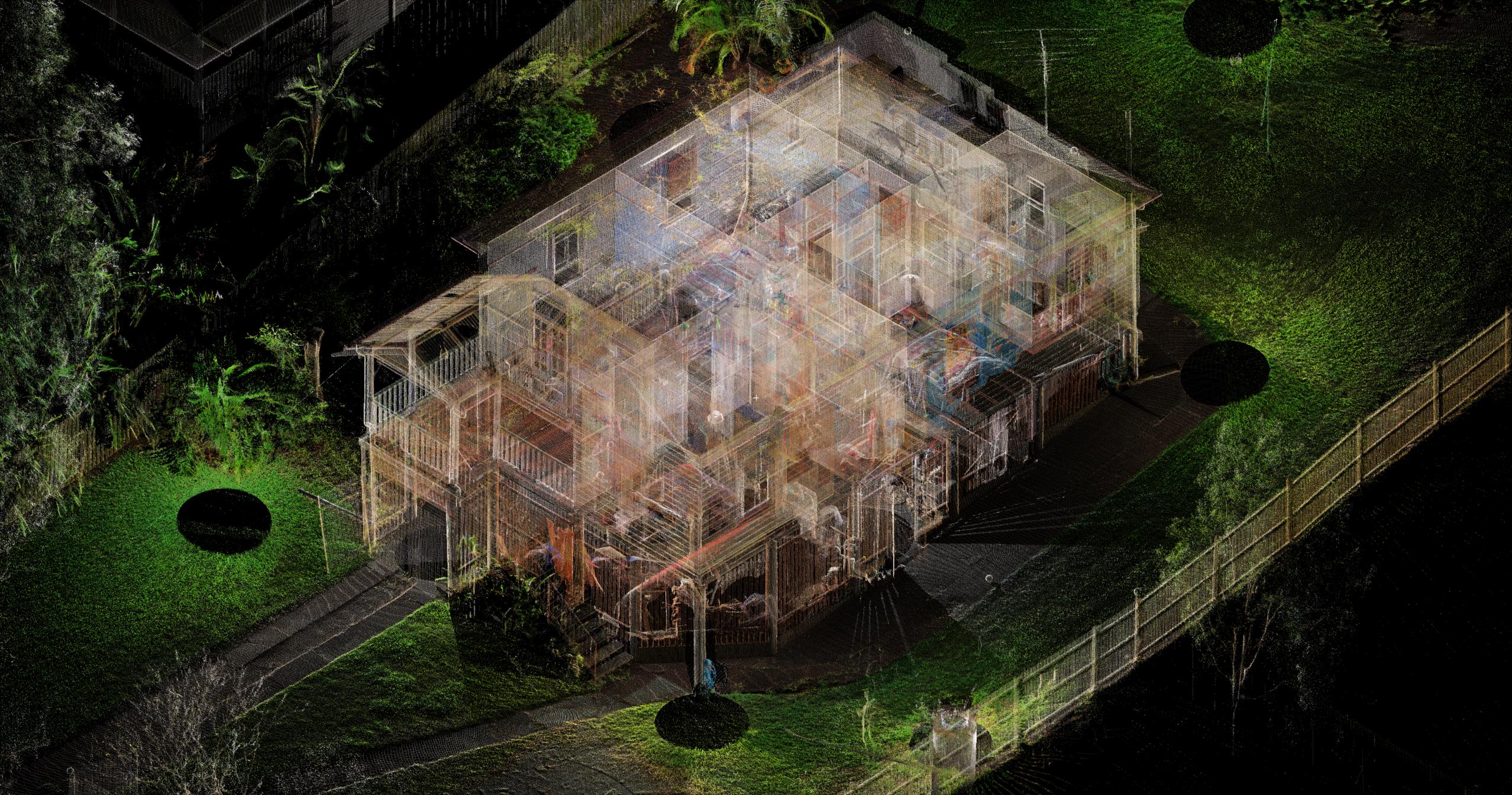laser scanning, house combined overview