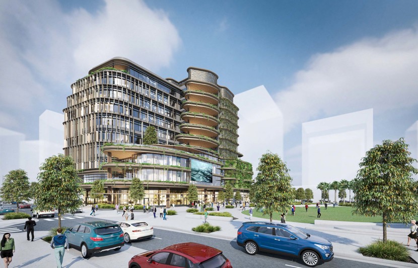 Sunshine Coast City Hall street view render