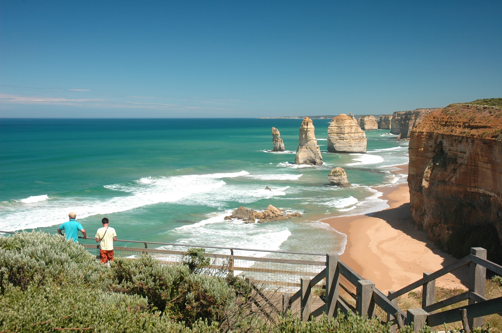 Tourists sightseeing on the Great Ocean Road, regional Victoria