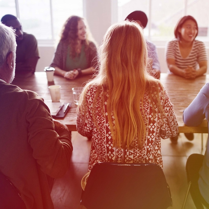 People participating in a community engagement meeting