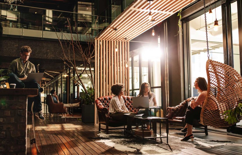 Build-to-rent common spaces provide options for residents to socialise and work
