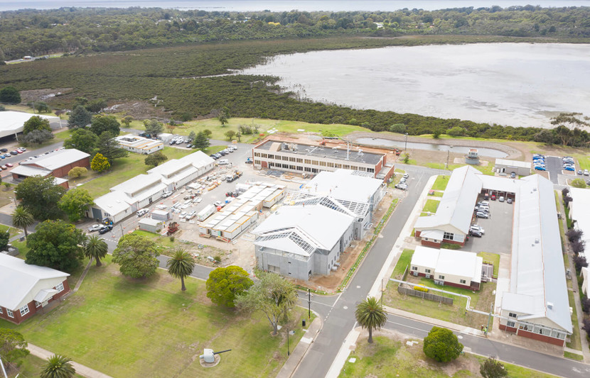 An aerial view of HMAS Cerberus
