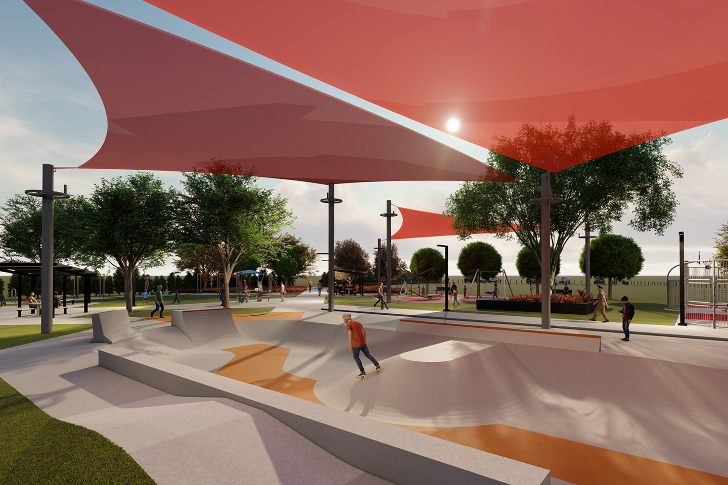 RPS design concept for North Shore Youth Activation Hub - skate bowl area