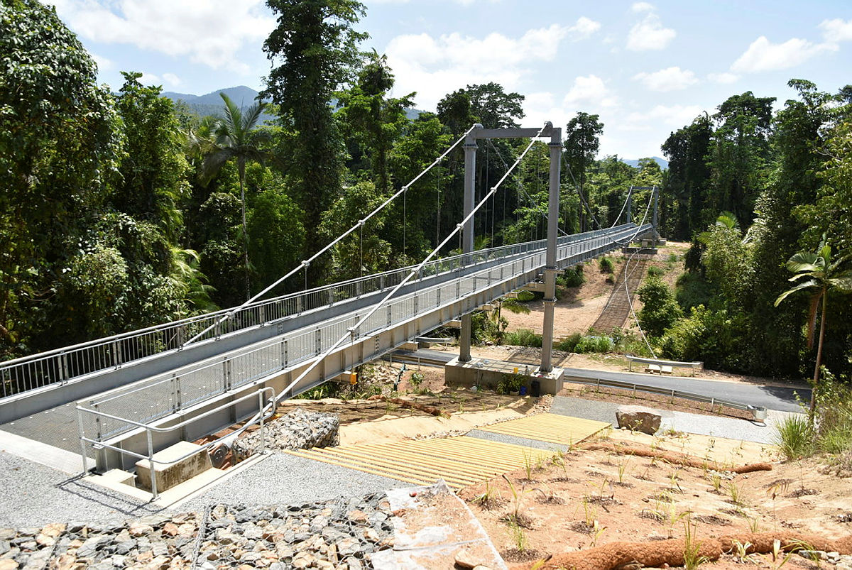 New Tully suspension bridge post-completion