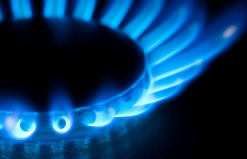 natural gas blue flame abstract