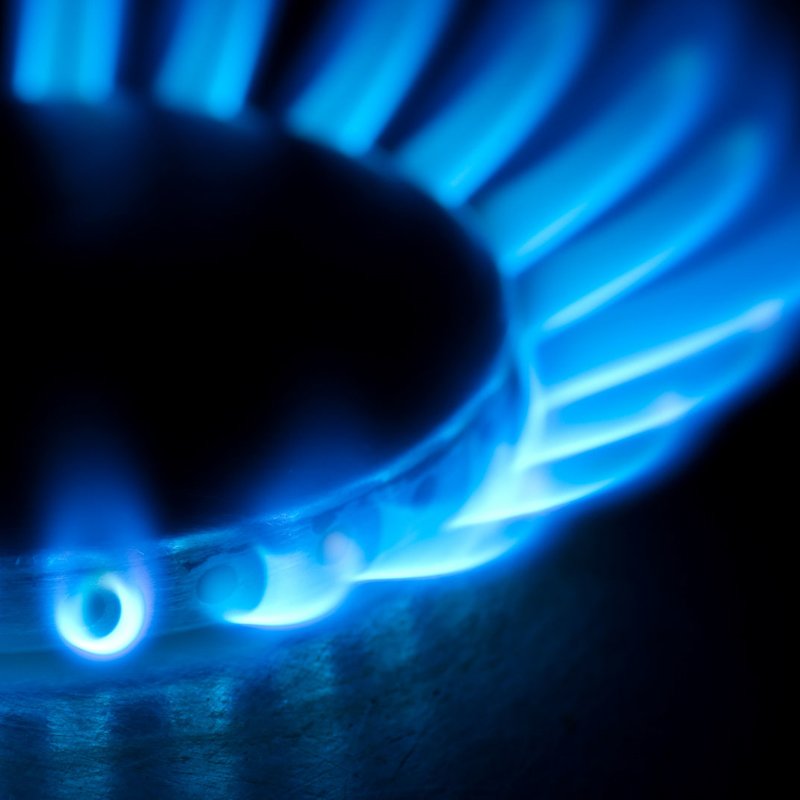 natural gas blue flame abstract