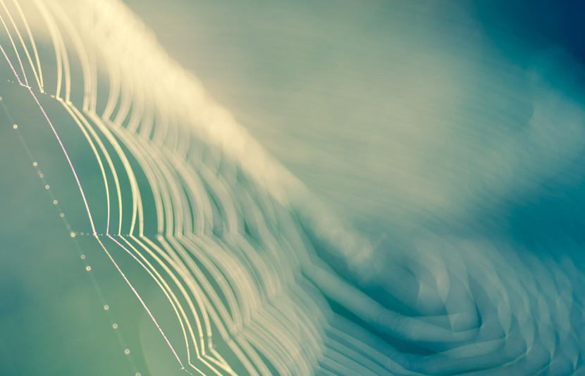 Abstract image with blue background and lines