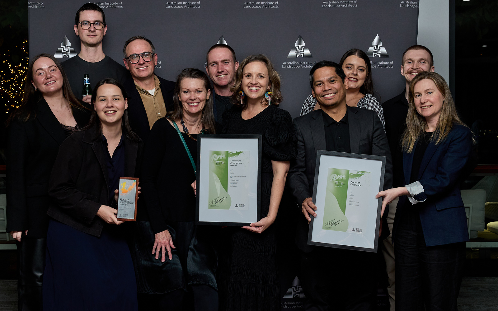 RPS' Landscape Architecture team at the 2024 AILA Queensland Awards.  