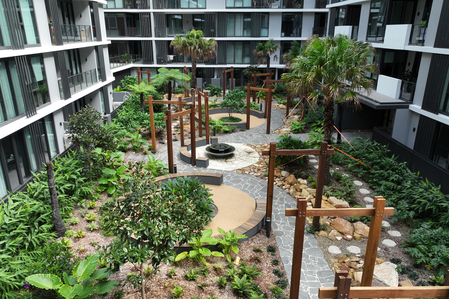 Chateau Development landscaped square