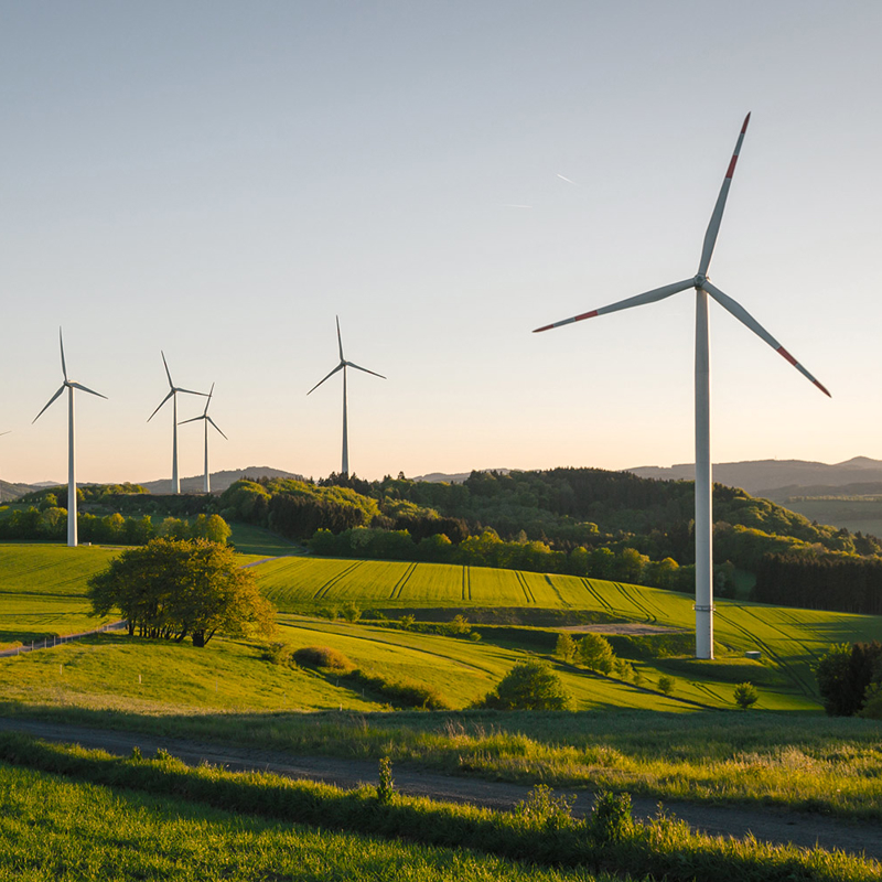 Wind Farm Turbines Australian Pastoral Landscape