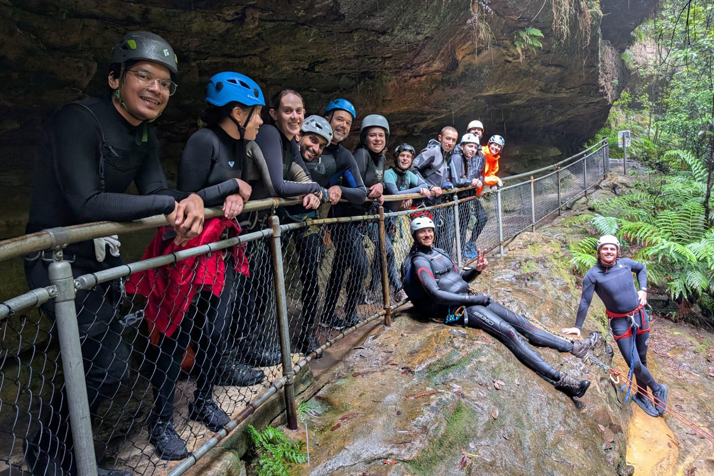 RPS' ecology team our canyoning together